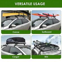 Car Roof Rack Lockable Roof Rails Luggage Rack For Cars With Roof Rails, Streamlined Roof Rack For Vacation And Luggage Transportation - Black - View 5