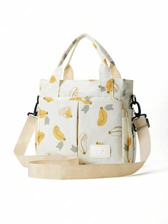 Fashionable Thermal Baby Bottle Mommy Bag, Oxford Cloth Shoulder Bag, Multi-Function Tote Bag For Moms, Diaper Storage Maternity Handbag