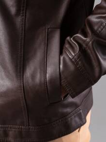 Men's Slim Fit Leather Jacket Imported Cold Weather
