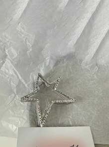 1 pieza Pinza de pelo con forma de estrella dulce y fresca para mujeres con cabello , pasador de pelo con forma de estrella para peinados semi-recogidos, accesorio de pelo tipo garra para la parte trasera de la cabeza