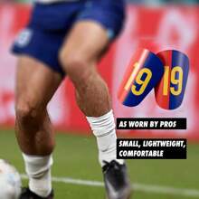 1 par de protectores de espinilla talla grande gruesos con impresión de número de árbitro de fútbol mini para adultos