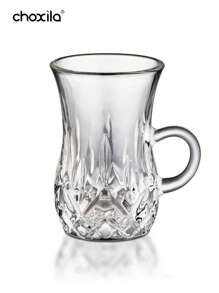 choxila 1 件土耳其茶杯、茶碟、卡瓦杯、阿拉伯茶杯套装、传统玻璃红茶杯套装，非常适合茶会、礼物、乔迁、婚礼、周年纪念返校 - 透明 - 查看 11