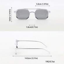 Kính trong suốt đa giác hai chùm tia cổ điển cao cấp dành cho nam, trang trí ngoài trời cho kỳ nghỉ bãi biển mùa hè, ngoài trời, du lịch - Trong sáng - Xem 4