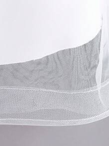 女孩高端走秀长款公主裙，少女花童婚礼派对薄纱舞会礼服 - 白色 - 查看 8