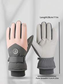 女士滑雪手套冬季触屏防水保暖抓绒防风运动户外摩托车骑行手套男士