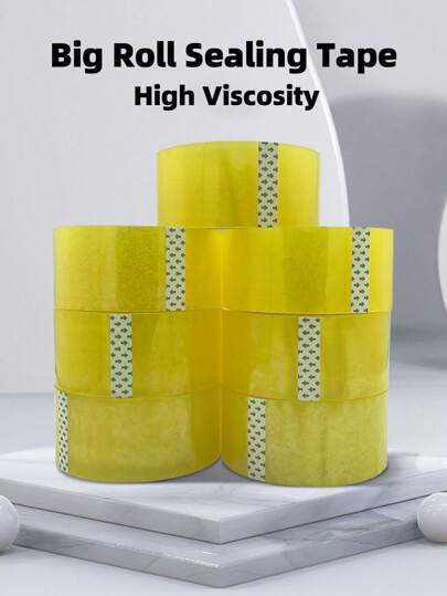 1pc High Transparency Tape, Durable Large Roll Adhesive Tape, High Viscosity Self-Adhesive Tape, Multiple Sizes Available (30m/60m Length, 4.5cm/1.77in Width), Strong Adhesiveness, Suitable For Packing, Delivery Sealing, Handmade DIY, Packaging, Labels Randomly, Suitable For Home, Office, Outdoor Use
