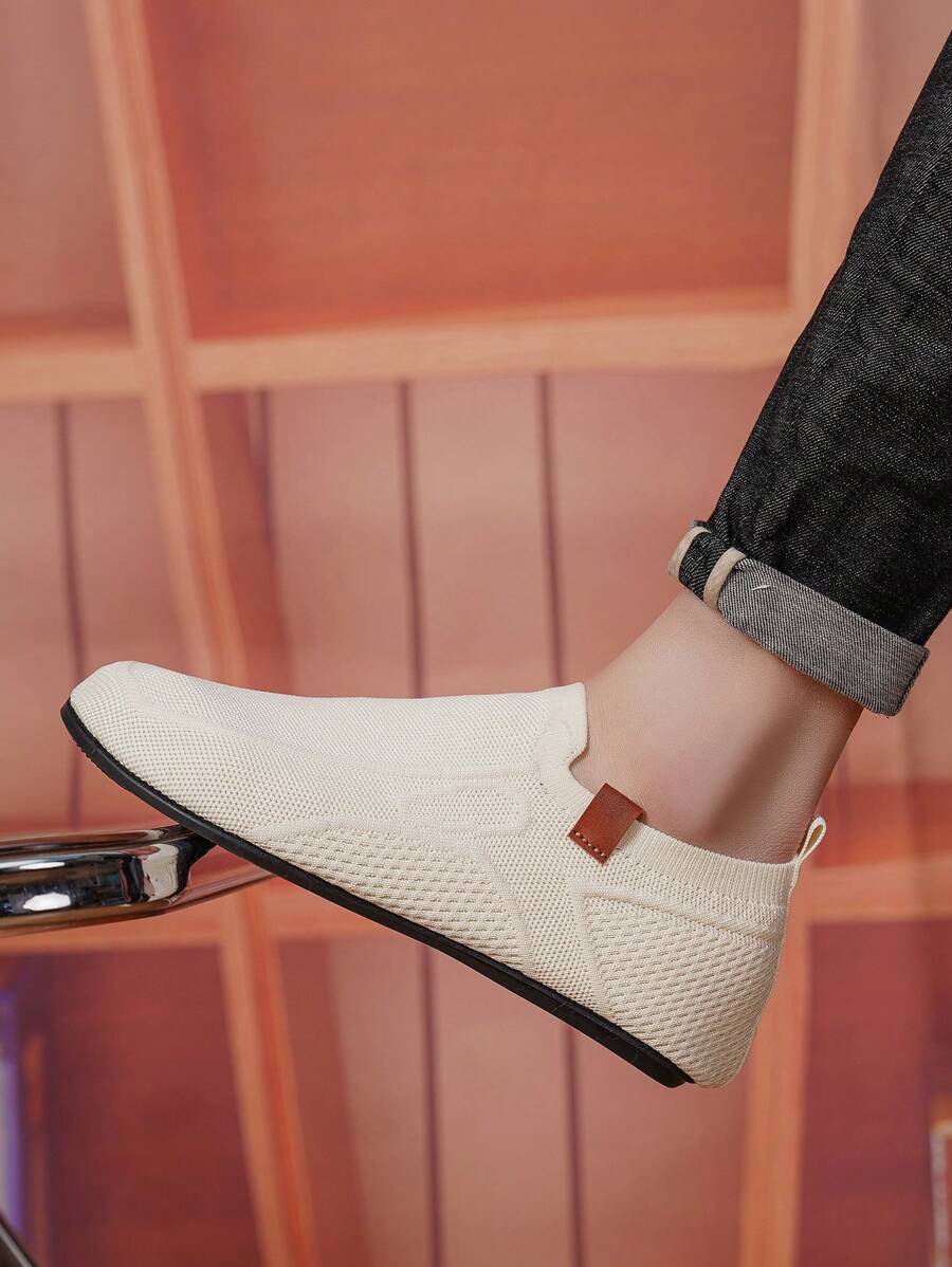 Mocasines casuales, transpirables, suela blanda, zapatos planos unisex, cómodos tenis para interiores/exteriores
