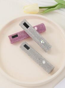 1件 USB 鑽石鑲嵌手持式充電 LED 美甲燈，附 LCD 螢幕，便攜迷你美甲烘乾燈，白色鑽石造型裝飾，適用凝膠指甲油，8顆高效 LED 燈珠，8倍放大鏡，快速高效美甲固化 - 彩色 - 查看 6