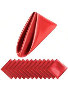 6/12/24/1pc Guardanapos de cetim, guardanapos de jantar quadrados, guardanapos de mesa macios resistentes a manchas e rugas para decoração de jantar de festa de casamento romântica, 16,92 polegadas, decoração de cozinha, guardanapos de decoração de Páscoa, guardanapos de pano