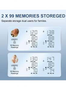 Rechargeable Wrist Blood Pressure Monitor, Automatic Smart Electronic Blood Pressure Meter, Stores Measurement Data, Measures Blood Pressure For Two People, Rechargeable Touch Blood Pressure Monitor