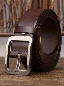 男士腰带加厚全粒面皮革男士腰带重型男士工作腰带男士腰带高硬度针扣适合青少年夏季休闲户外运动或度假旅行或毕业礼物或生日礼服配饰或日常穿着
