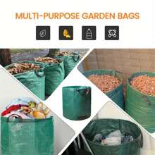 2 piezas/1 pieza Bolsa grande reutilizable de hojas, bolsa impermeable y antioxidante para césped, bolsa de residuos plegable de gran capacidad para el jardín, bolsa recolectora de polvo para jardín, bolsa de jardín para recoger hojas, bolsa de jardín de gran capacidad, bolsa de basura de hojas para piscina y jardín, bolsa comercial de reciclaje de basura