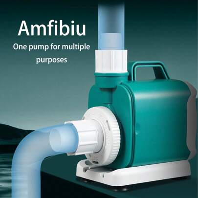 1pc Fountain Water Pump, Ultra-Quiet Adjustable Submersible Pump, Amphibious Pump, Aquarium Pump, For Pond, Garden Fountain, Water Tank, Suitable For Freshwater And Saltwater