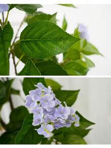 Arbre à fleurs d'hortensia artificiel, 4 pieds/5 pieds de haut, faux arbre d'hortensia décoratif en pot, arbre artificiel moderne et réaliste pour salon, maison, bureau