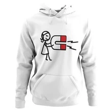 Sudadera Duo Iman del Amor Pareja San Valentin - Blanco - Ver 2