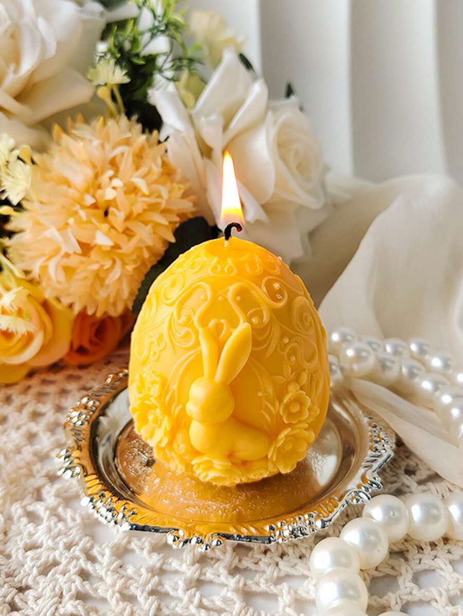 Stampo in silicone di uova e conigli di Pasqua per fai da te, produzione di candele, saponi fatti a mano, cemento e artigianato, candele aromatiche uniche, decorazioni per casa e Pasqua, accessori per conigli, ideali per feste di Pasqua