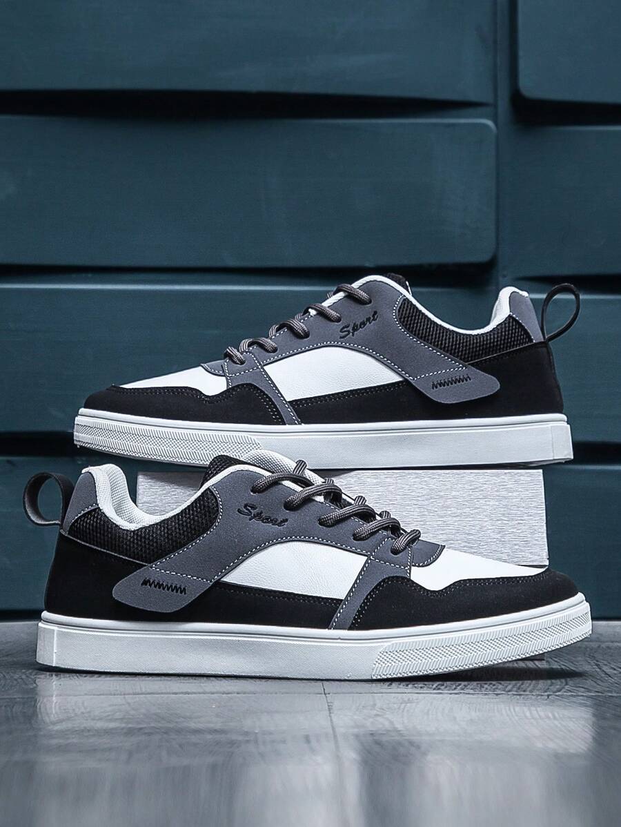 Men's Fashion Casual Sporty Skateboard Sneakers Low-Top Breathable Chunky Sneakers