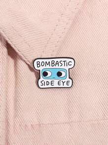 1pc Cartoon Metal Badge, Fashion Accessory For Shirt, Bag, Clothing, Suitable As Gift For Collecting Friends And Family - Letter - View 3