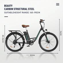 COLORWAY Electric Bike 36V 15AH Battery, 28 Inch, City Commuter Electric Bike, 250W High Speed Brushless Motor. Black And White Two Colours, Suitable For Adult Men And Women. - Black - View 7