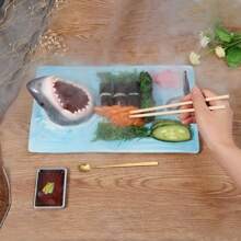 Porcelain Sushi Plates, Rectangular Cheese Trays In The Shape Of Sharks For Table Or Kitchen Decoration