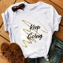 Hot Selling Cute Cartoon Butterfly Pattern Loose Cartoon Letter T-Shirt Woman Oversized T Shirt Gothic  Aesthetic Clothes Tops