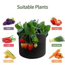 Pack Of 5 Grow Bags/Aeration Fabric Pots With Handles (Available Capacities: 5 Gallon, 15 Gallon, 20 Gallon, 25 Gallon,30 Gallon)