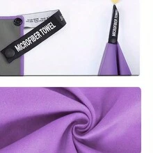 حزمة بها منشفة مصنوعة من نسيج الألياف الدقيقة ثنائي اللون، صغيرة وقابلة للحمل، ناعمة ومريحة وفائقة الامتصاص، شريك جيد للياقة البدنية والرياضة والسفر الخارجي، تجف بسرعة مع العرق، ويمكن استخدامها للتخييم والرياضة اليوغا والجري الليلي - متعدد الألوان - مشاهدة 4