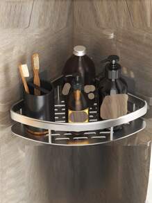 1 件浴室壁挂式搁板，无需钻孔储物架，适用于淋浴用品、洗漱用品、化妆品、厨房角落收纳 - 彩色 - 查看 14