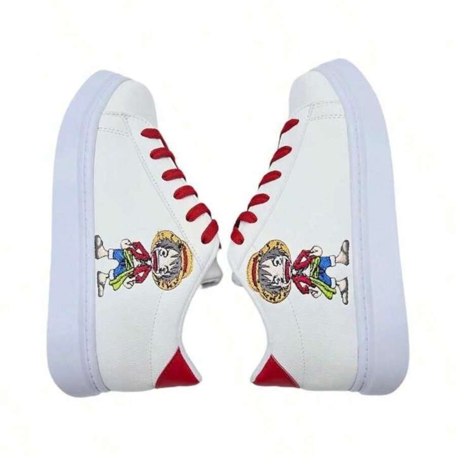 Casual Tennis Shoes For Women With Monkey  Embroidery Design