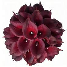4/10/20 Piezas Flores Artificiales de Cala Lili, Flores de Cala Lili Realistas de Textura Simulada para Decoración del Hogar, Jardín, Oficina, Fiesta, Boda, Ramo, Centro de Mesa, Pascua - Multicolor - Ver 73