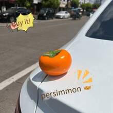1 pieza Decoración de coche con fruta de manzana simulada, decoración de seguridad para la consola central, interior y exterior de vehículos eléctricos - Multicolor - Ver 3