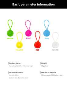Luces LED impermeables para mochila, luz de señal de silicona, luces de advertencia nocturna para mochila, luces para mochila para exteriores - Multicolor - Ver 11