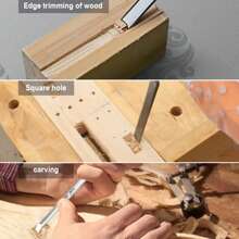 1 件木工凿木工工具套装，钢锤端木工凿，手柄采用木质复合材料，符合人体工程学的木工凿套装