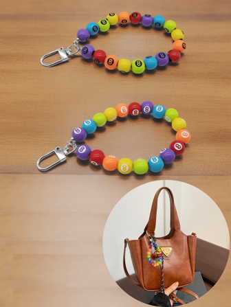 Creative Billiards Black 8 Color 8 Necklace Bracelet Bag Buckle Hot Selling Exquisite Keychain Men's And Women's Backpack Pendant