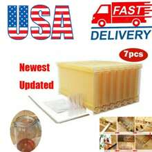 7 marcos de colmena de plástico para cajas de apicultura - Amarillo - Ver 1
