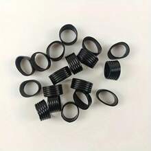 5/10pcs Black Silicone Non-Slip Grip Rings For Tennis & Badminton Rackets - Stretchy Rubber Seals