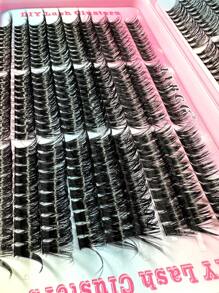Fluffy Lash Clusters 60D+80D+100D+50D+40D+30D Individual Eyelash Thick Cluster Eyelash Extensions D Curl Lashes Clusters 540Pcs Individual Lashes 9-18MM Wispy Cluster Lashes - D - View 5