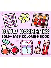1PC Adult And Children's Coloring Books, Bold And Simple Designs, Simple Yet Bold, Suitable For Relaxation, Including Cosmetics And Skincare (Bold And Simple Coloring),Back To School,School Supplies