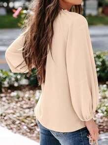 Women's V-Neck Fashionable Slim Fit Design Commuter Elegant Blouse
