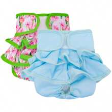 2 pièces de culotte menstruelle lavable pour chienne - culottes absorbantes pour chienne en chaleur, sans fuite, réutilisables