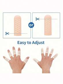 10 szt. wielokrotnego użytku silikonowych ochraniaczy na palce, oddychające ochraniacze na końcówki palców, odpowiednie do pracy, odcisków, sportu, pisania, pisania na klawiaturze