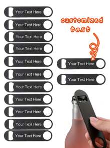 1/5/10pcs Customized Engraved Black Stainless Steel Bottle Opener, Rust-Proof, Suitable For Beer And Wine, Ideal For Parties, Weddings, Birthdays And Holidays, Great For Kitchen, Bar, Restaurant, Outdoor Activities,Wedding Essentials