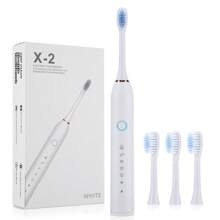 Hailicare 成人振动软毛电动牙刷 - 6 种预设模式，每分钟 15,000 次振动，IPX67 防水，美国刷毛，智能牙齿保护，进口电机，6 速多功能电动牙刷，成人自动牙刷，配有 4 个刷头，配备 2 分钟智能计时器和 30 秒区域更换提醒，适合居家或旅行使用。 - 彩色 - 查看 14