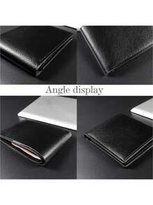1 pieza Billetera personalizable, única, de moda, minimalista, diseño de letras, ligera, con bolsillo interno, cabe teléfono y monedas, práctica para ir y venir