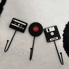 3pcs Retro Industrial Style Office Hooks - No Drilling Required, Easy To Install, Multi-Purpose For Headphones, Clothes, Backpacks, Etc. - Strong Adhesive, Rust-Proof PVC Home Bathroom Decor Bathroom Organizer Summer