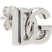 Dolce & Gabbana Pendiente único con el logotipo 'en plata - por defecto - Ver 2