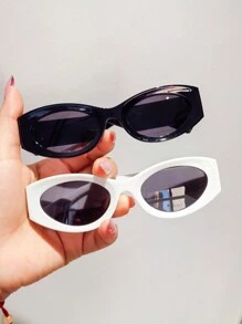 2 Pieces Set - Vintage Children Cat Eye Frames Stylish Glasses, Simple & Design, Multicolored Options Suitable For Boys, Girls, Parties, Holidays, Travel, Everyday Accessory, Photography Prop - Multicolor - View 15