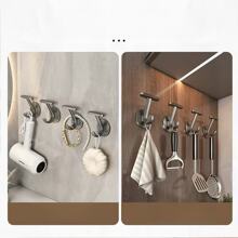 金属壁挂式衣帽钩，无需钻孔，适用于玄关、衣柜、鞋柜、门后悬挂 - 彩色 - 查看 8