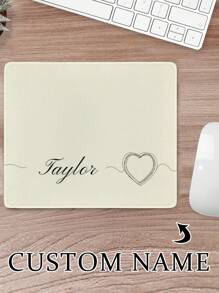 1pc Customized Premium Waterproof Silicone Gaming Mouse Pad - Thick Desk Mat, Personalized Name Mousepad, Multiple Colors Available, 25*21cm, Suitable For Gamers And Office, Non-Slip Rectangle Design For Laptop And PC Back To School - Multicolor - View 4