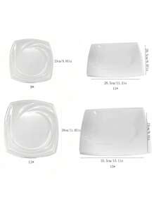 A8 Melamine Material, Simple White Melamine Dinner Plate, Can Be Used For Household Use, Not Easy To Break, Resistant To Low And High Temperature, Good To Clean